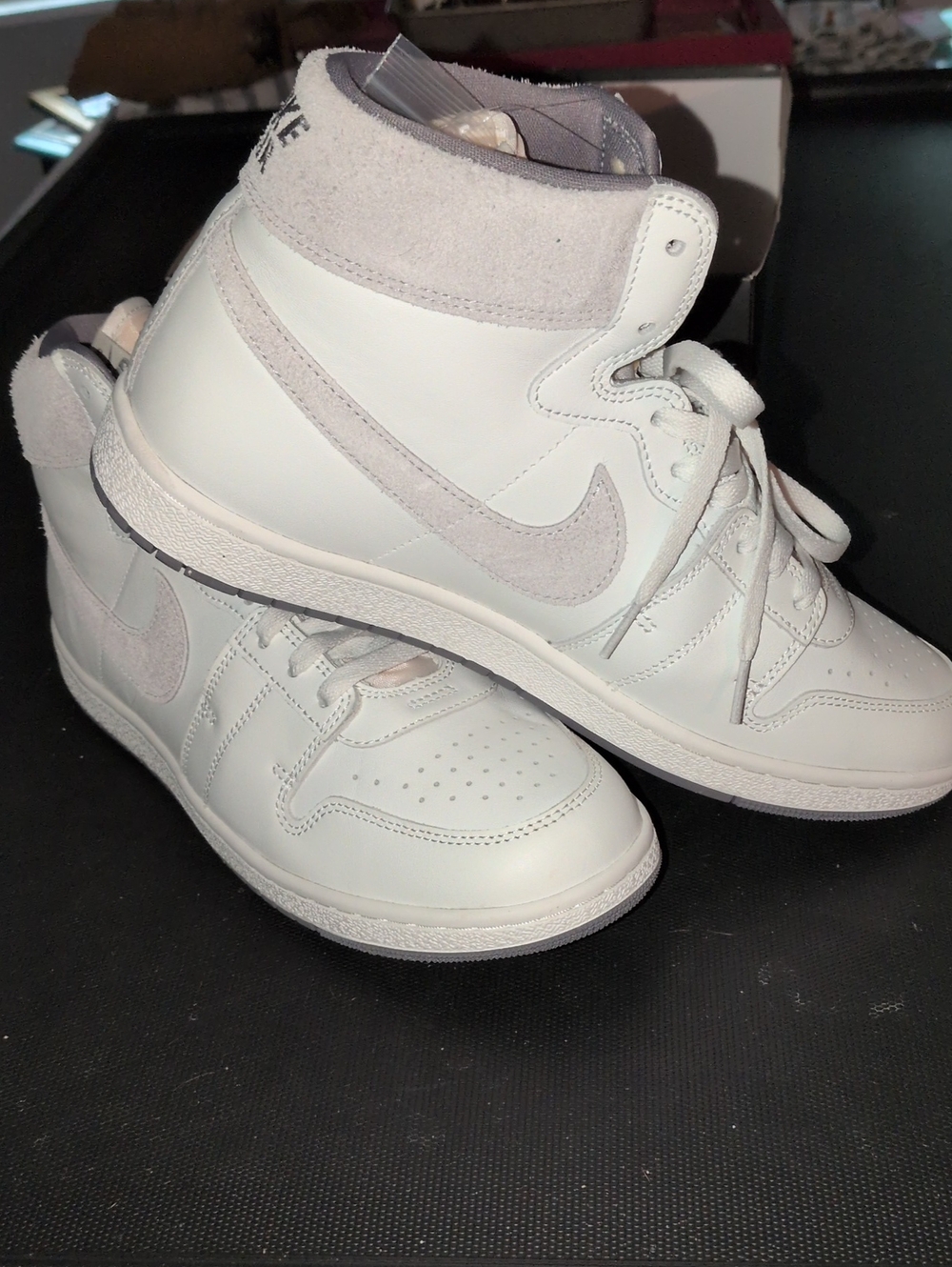 Nike Men’s High-Top Sneakers in summit White and Smoke Gray